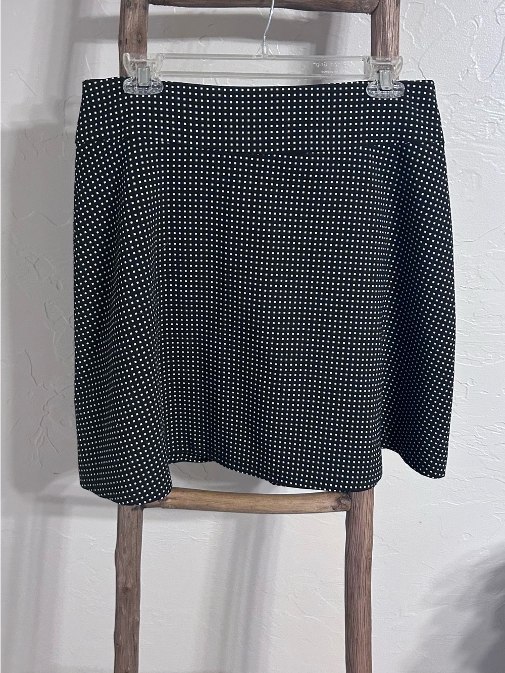 Vince Camuto Black Mini Skirt with White Polka Dot Print